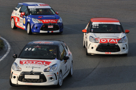 Rasmus Klarskov (206) tog en sejr på Ring Djursland i Citroën DS3 Cuppen